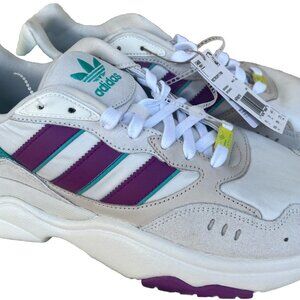 Adidas Retropy F90 Mens Sneakers Size 10.5 Off White Aluminium Sonic Fuchsia